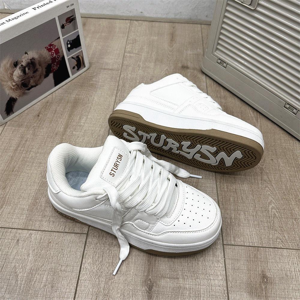 

Korean version of student leisure new thick-soled heightening bread shoes women s ins street shooting retro casual niche bread shoes tide 36