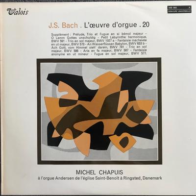 LP-Schallplatte JOHANN SEBASTIAN BACH MICHEL CHAP LOeuvre DOrgue 20 MB860 Valois 1970 Frankreich Klassik Gebraucht