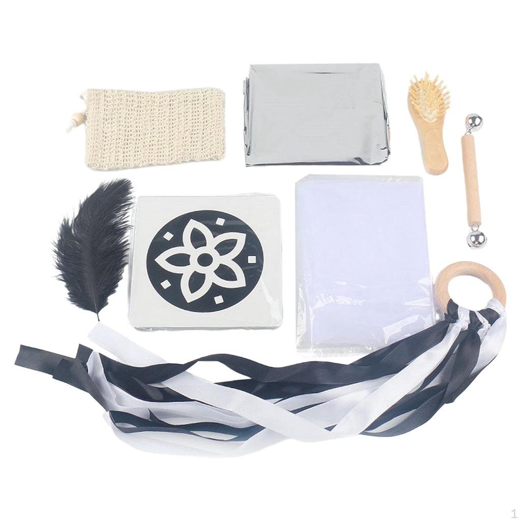 Visual Trainning Learning Activity Cards, High Contrast Baby Flashcards, Black and White Toy