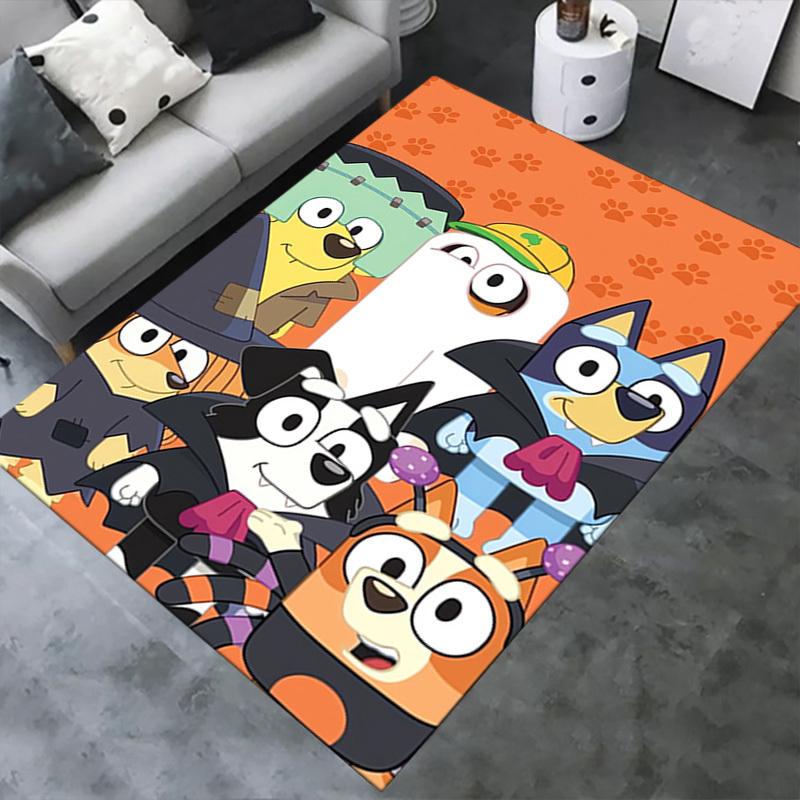 Cucciolo bluey Tappeto per Ufficio Morbido Poliestere Tappeto per Ingresso Lavabile Antiscivolo Lavabile in Lavatrice Interno C