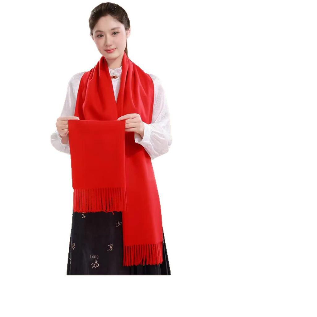 Custom Red Scarf with Logo & Embroidery for Events and Reunions