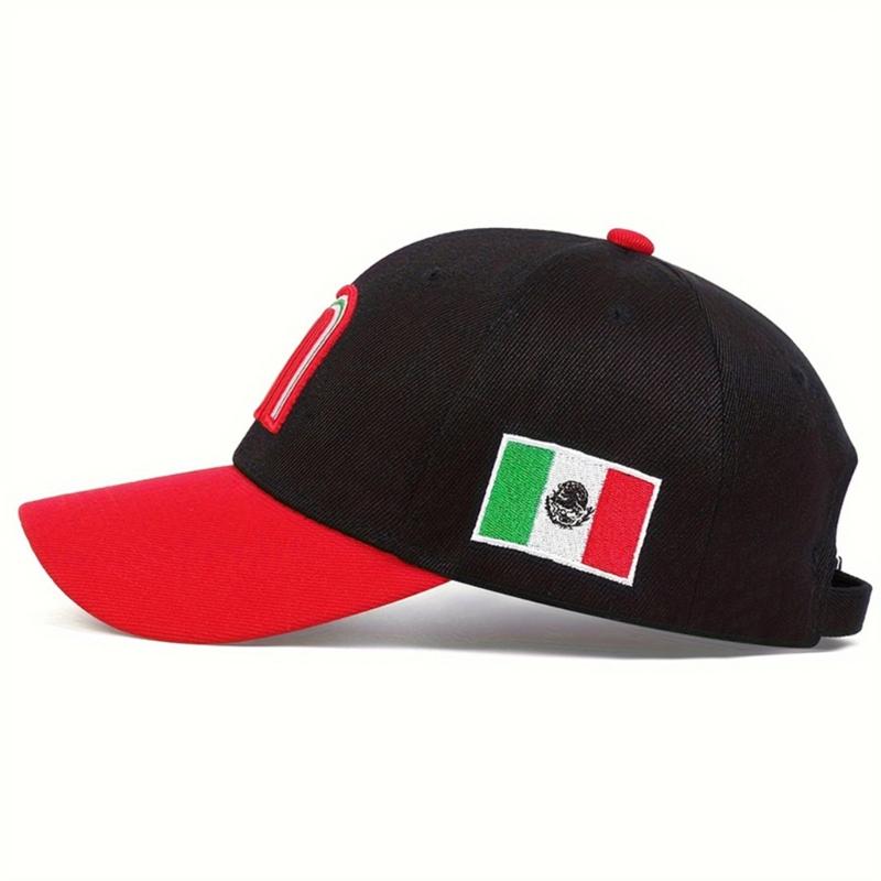 Mexico M Letter Embroidered Baseball Cap Adjustable Cotton Polyester Blend Sunhat For Men Women Kids
