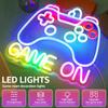 Dimmable Game On Neon Sign with 10 Brightness Levels USB Powered Neon Controller Sign Game Room Decor for Teenage Boys Kids