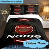 Custom Name Arse-nal Football Crest Bedding Set 3pcs, Bedding Set Including 1pc Duvet Cover And 2pcs Pillowcases for Bedroom, Dormitory Gift