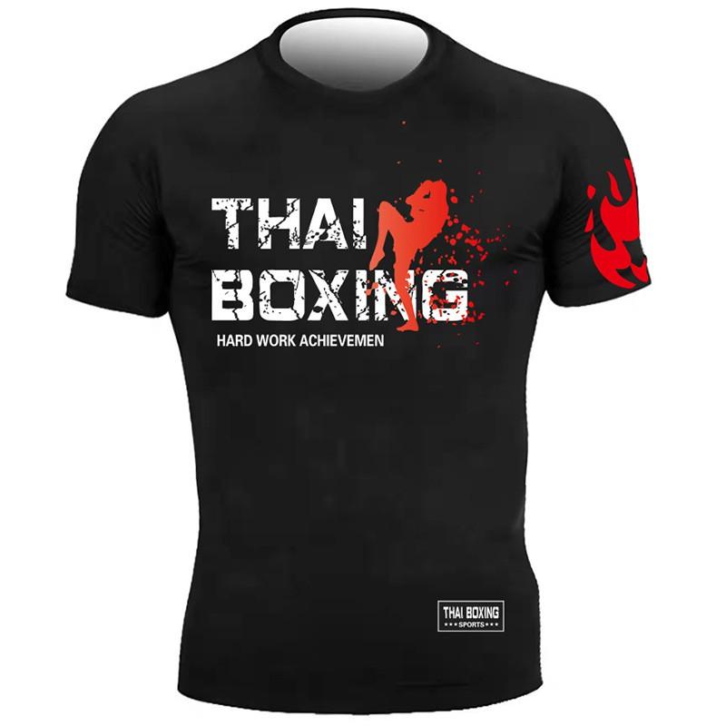 Martial Arts Shorts T-Shirt Set Men Women Kids Muay Thai Boxing Training Gym Wear