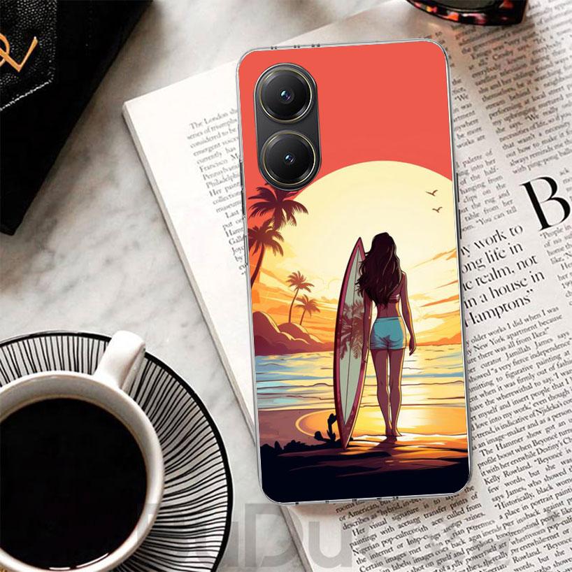 Surf Board Aesthetic Cover For Xiaomi Poco X7 X6 X5 Pro X3 Nfc F7 Ultra Phone Case F6 F5 X4 F4 Gt F3 M6 M5S M4 M3 Print Shell Po