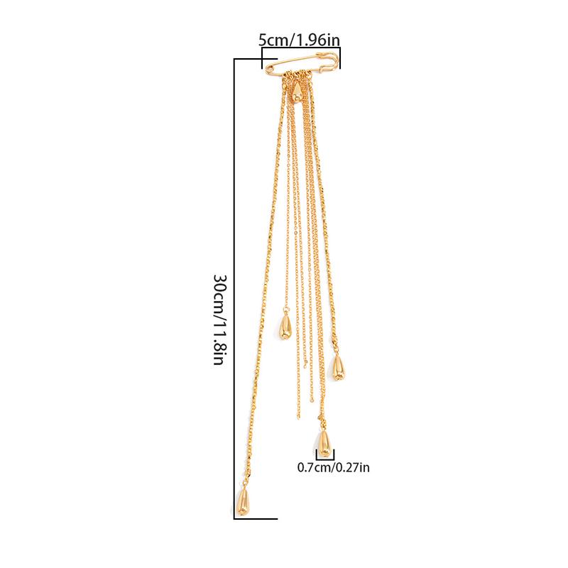 1 pièce Luxe discret Multi-fonctionnel Cadeaux Ensemble Alliage Gland Perlé Broche Gland Léger Boucle Fixe Exquise Élégance