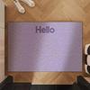 Simple Doormat Vibrant Solid Color Hello Letter Doormat Entrance Welcome Carpet Anti-Dust Indoor Outdoor Home Mat