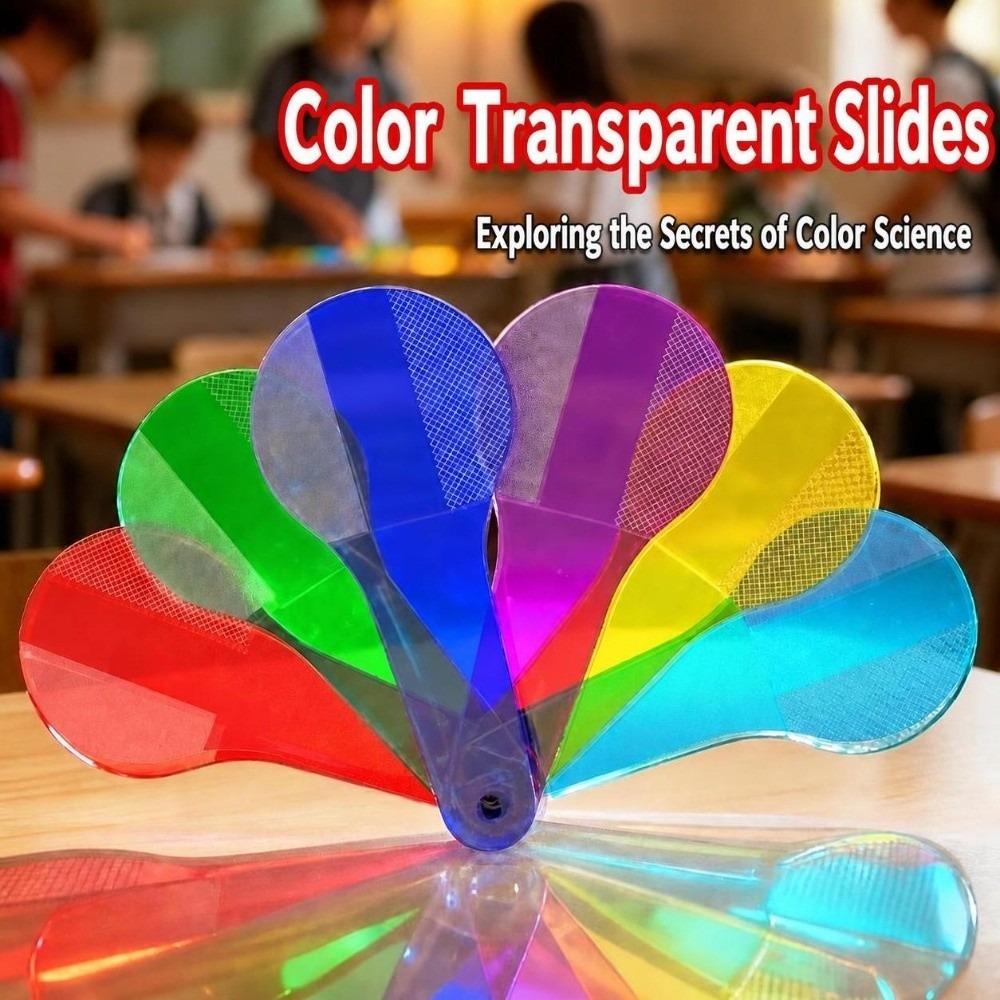 6Pcs Translucent Optics Color Filter Plate Set Montessori Science Teaching Supplies Students