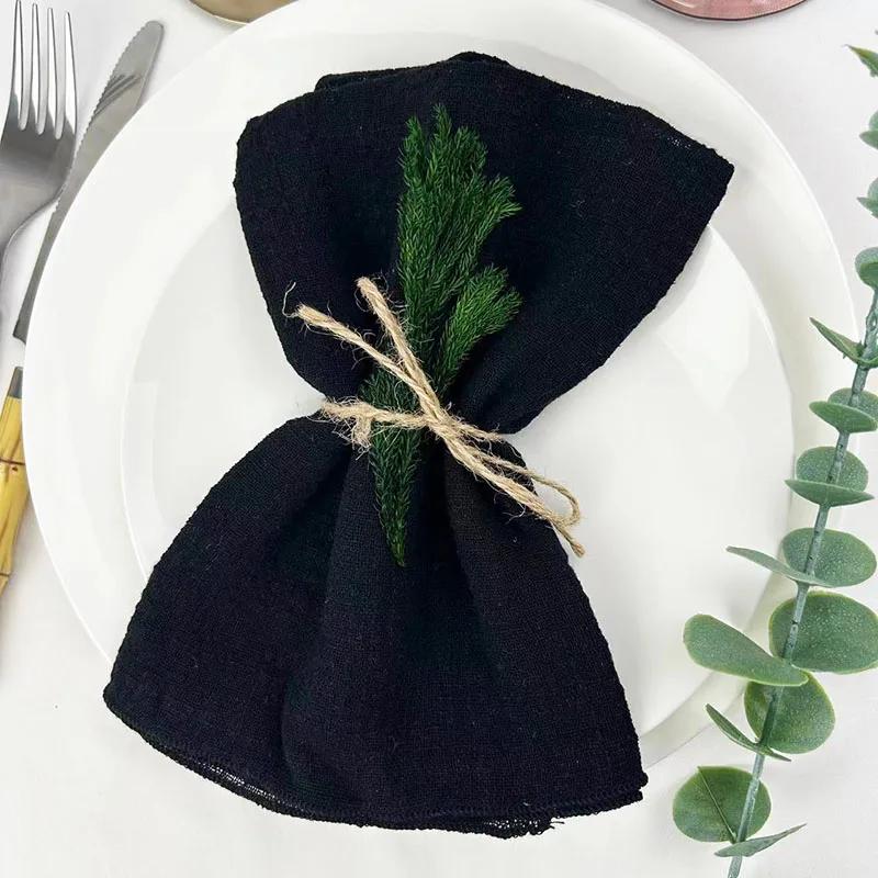 50pcs Handmade Gauze Napkins 30X30cm Cotton Cloth Napkins Fabric Serviette Gauze Table Towels for Wedding Party Baby Shower Set