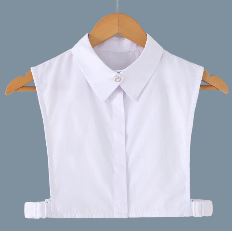 Perfect Match Elegant Womens Fake Collars Pearls White Cotton False Collars Woman Embroidery Lace Detachable Collar Shirt Faux Col Chemisie
