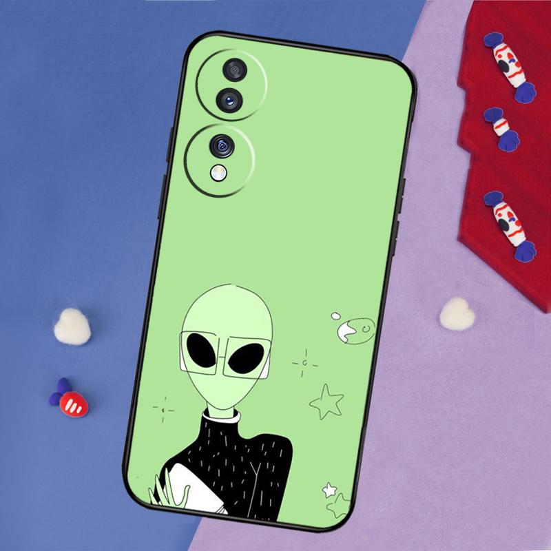 Cartoon Alien Case For Honor Magic 7 5 6 Lite Honor X9b X9a X8b X8a X8 X9 X9c 50 70 90 Lite 200 Pro Cover