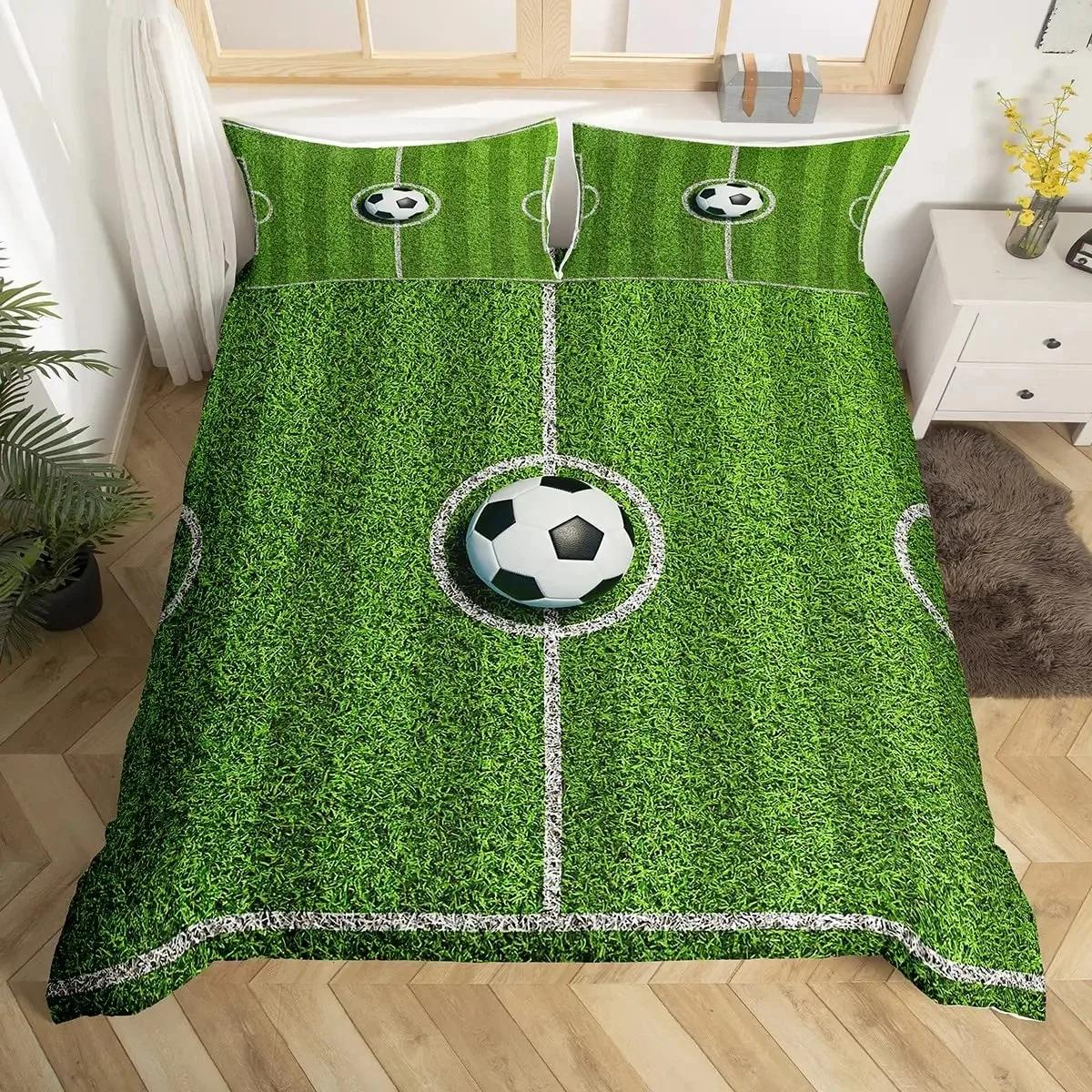 

American Football Duvet Cover Set Full Size Sports Games Bedding Set Soccer Rugby Field Comforter Cover For Boys Quilt Cover Set 70x133cm