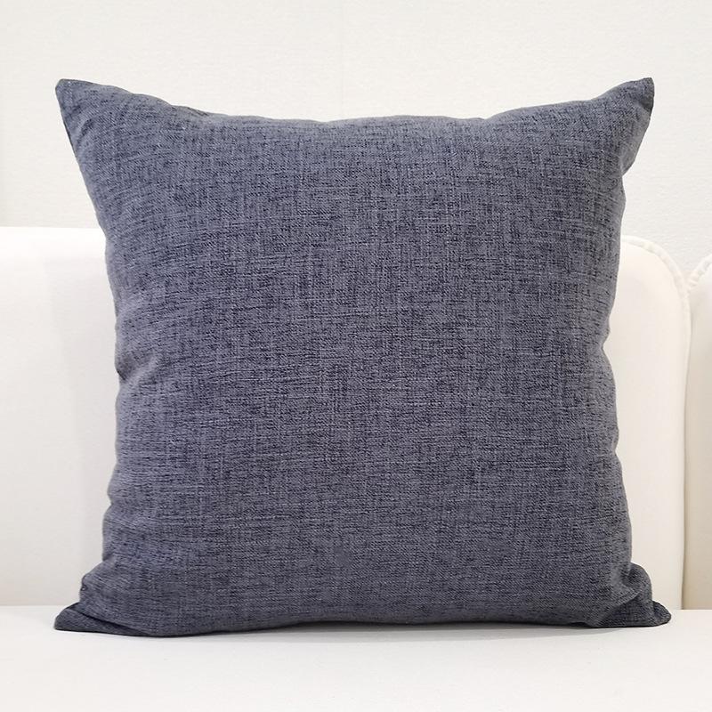 Nordic Home Thickened Linen Solid Color Pillowcase Sofa Cushion Cover Pillowcase
