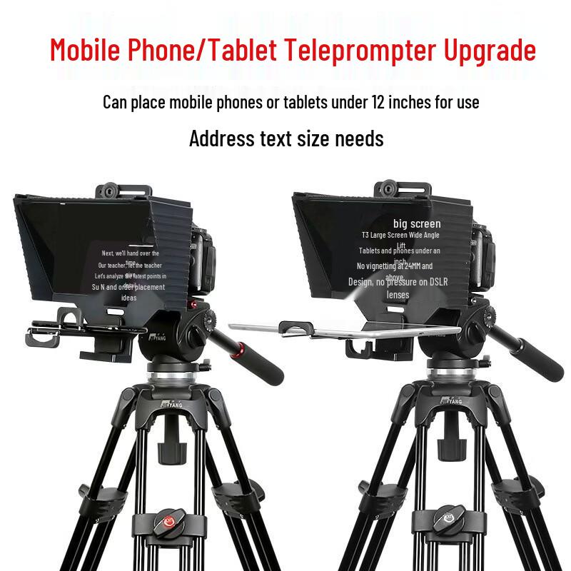 OLOEY T3 Teleprompter for Phone & DSLR Camera