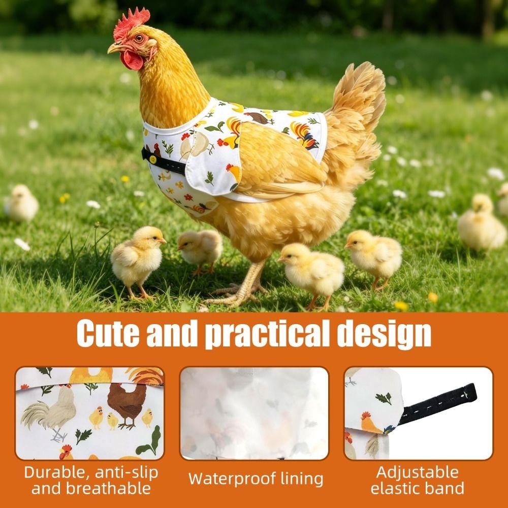 Waterproof Anti-Pecking Chicken Saddle Breathable Duck Back Protector Poultry Protective Clothing