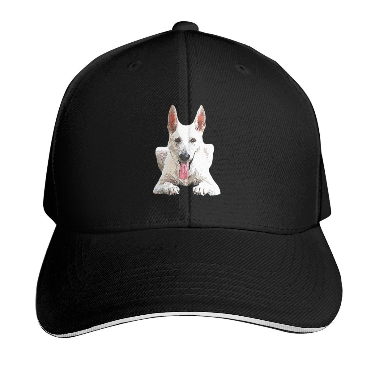 

White German Shepherd Cap Fashion Casual Baseball Caps Adjustable Hat Hip Hop Summer Unisex Baseball Hats Polychromatic One Size