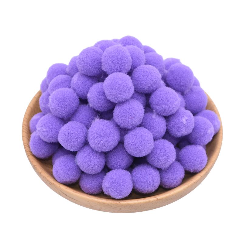 100Pcs 15-25mm Colorful Pompoms DIY Dolls Garment Handmade Material Soft Fluffy Pom Poms Ball For DIY Kids Toys Accessories