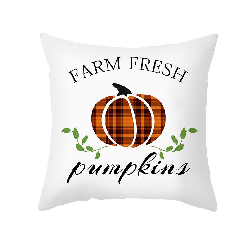 New Style Pillow Cover Autumn Maple Leaf Sofa Cushion Home Supplies Peach Skin Cushion Cover