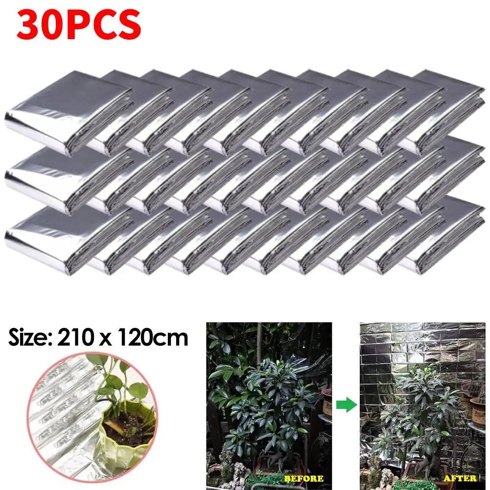 5-30PCS Silver Mylar Highly Reflective Films 210x120cm for Grow Foil Tent Room Garden Greenhouse Farming Increase Plant Growth