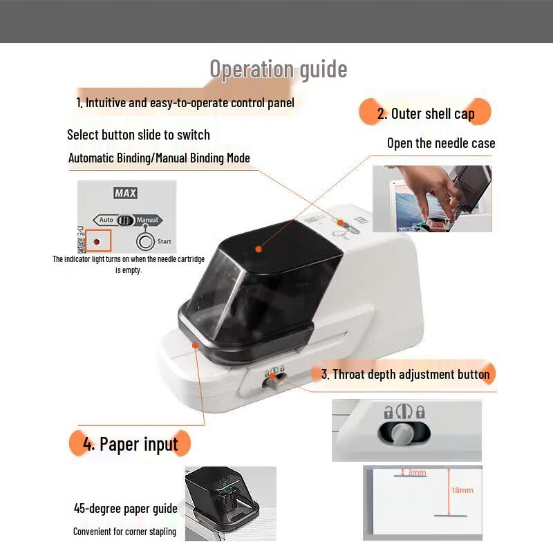 MAX EH-70F2 Automatic Electric Stapler CN plug (adapter included)