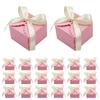 European Candy Box, Five-Color Bow Square Wavy Candy Box, Wedding Gift Packaging Box.