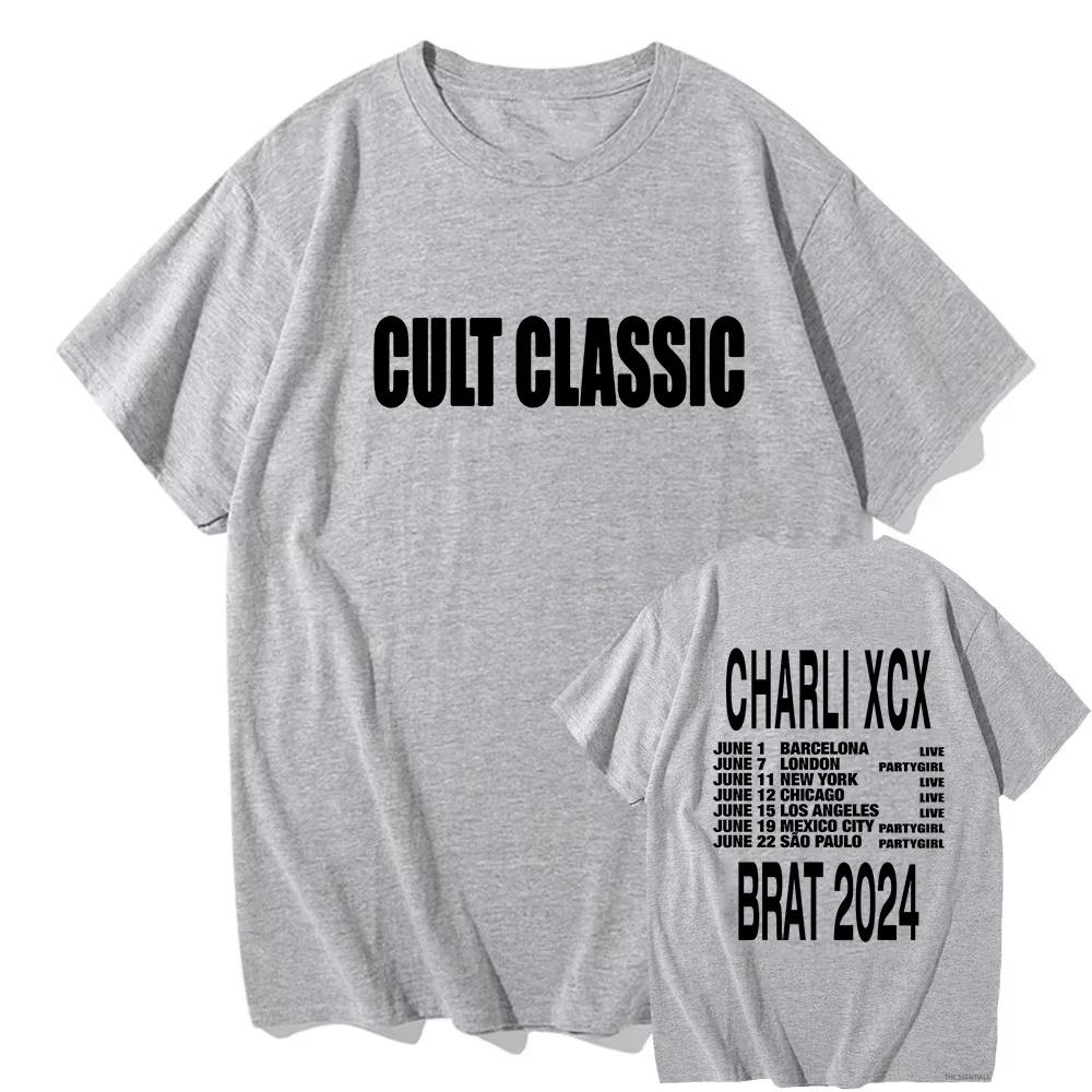 Spring and Summer New Cult Classic Charli Printed Cotton Loose Short Sleeved Round Neck Mens and Womens Casual Fashion Tshirt