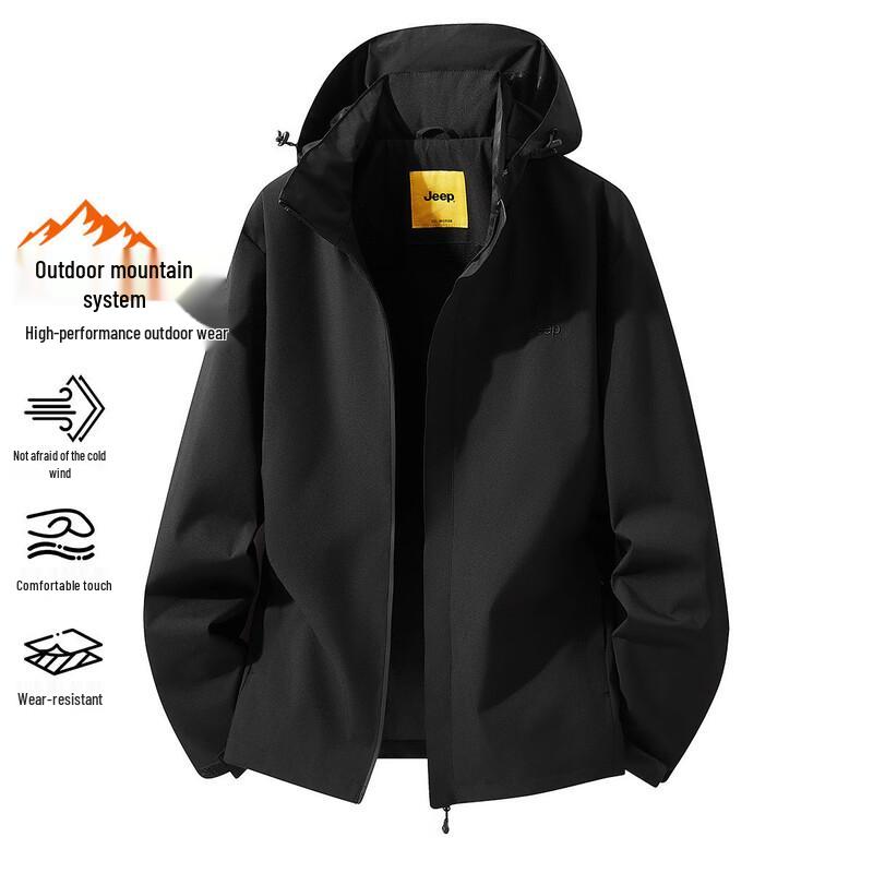 JEEP Men s Hooded Casual Sports Jacket 4XL