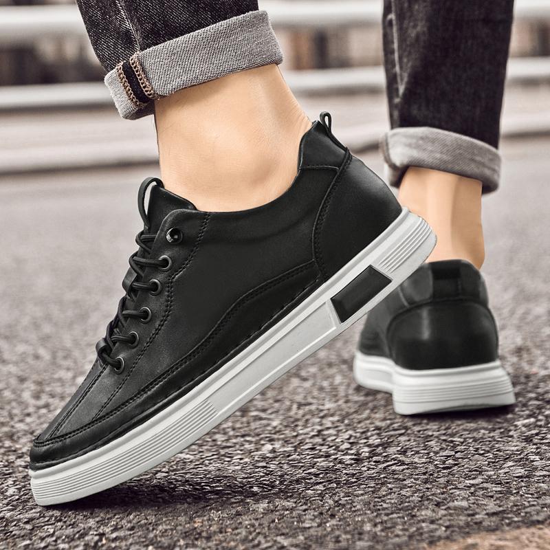 Fashion New Classic Men Leather Casual Board Shoes Cross-border Hot Sale Versatile Outdoor Sneakers Fashion Genuine Leather Oxford Shoes