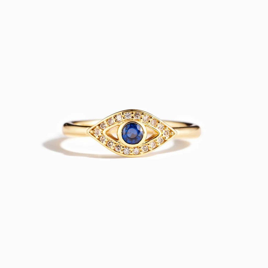 Anello Occhio di Hamsa in Argento Sterling S925 per Donna - Gioiello Versatile da Dito Indice per Celebrità di Internet