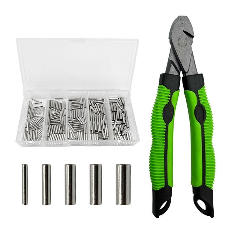 

Multifunction Fishing Crimping Pliers Tools Set Comfortable Rubber Handle Fishing Crimping Tools with Crimp Sleeves Kits