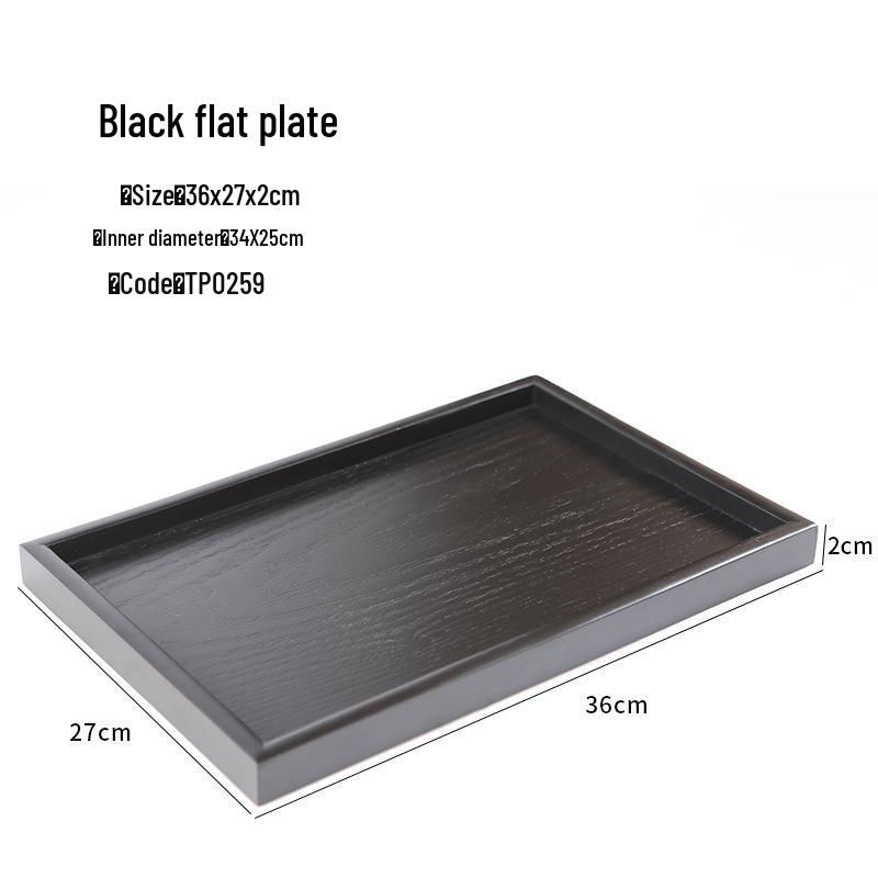 Handcrafted Japanese Orchid Rectangular Wooden Tea Tray with Custom Logo for Hotels and Restaurants