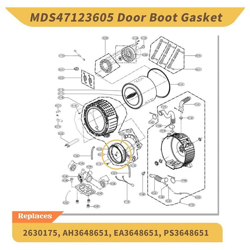 LITE-Washer Door Seal Replacement For Drum