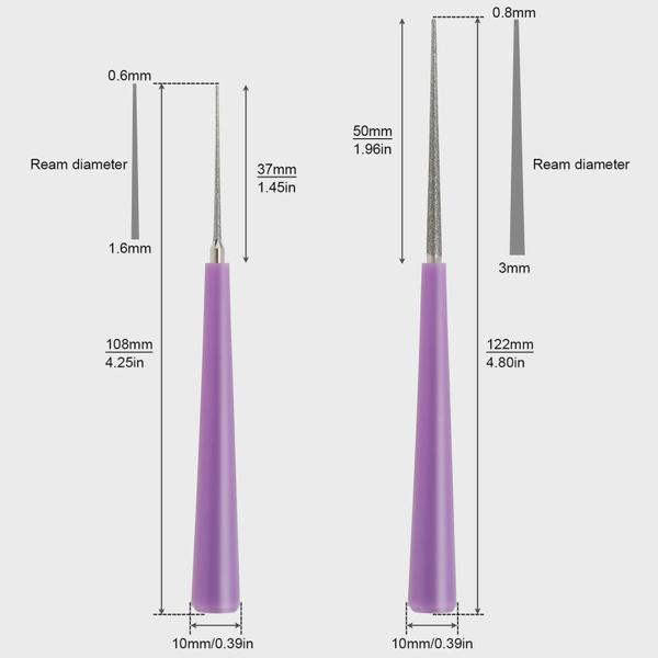 1PC Diamant Perle Glas Perle Reibahle Grat Perlen Loch Vergrößerer Werkzeuge Puncher für DIY Schmuck Machen Perle Reibahle