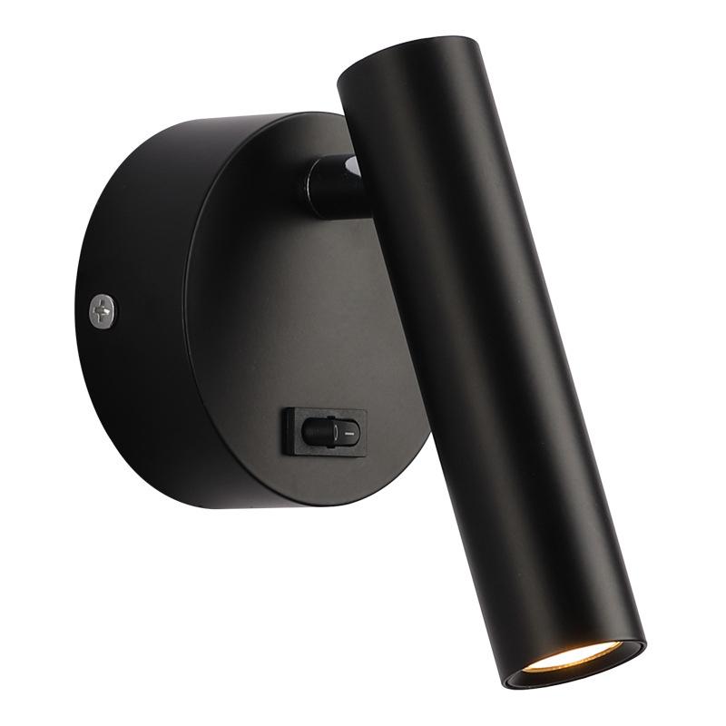 

3 Вт скандинавский светодиодный настенный светильник для чтения с выключателем складной и вращающийся бра для отеля прикроватный настенный светильник для спальни 110 В/220 В 3W&Cold White 6000K&220V чёрный