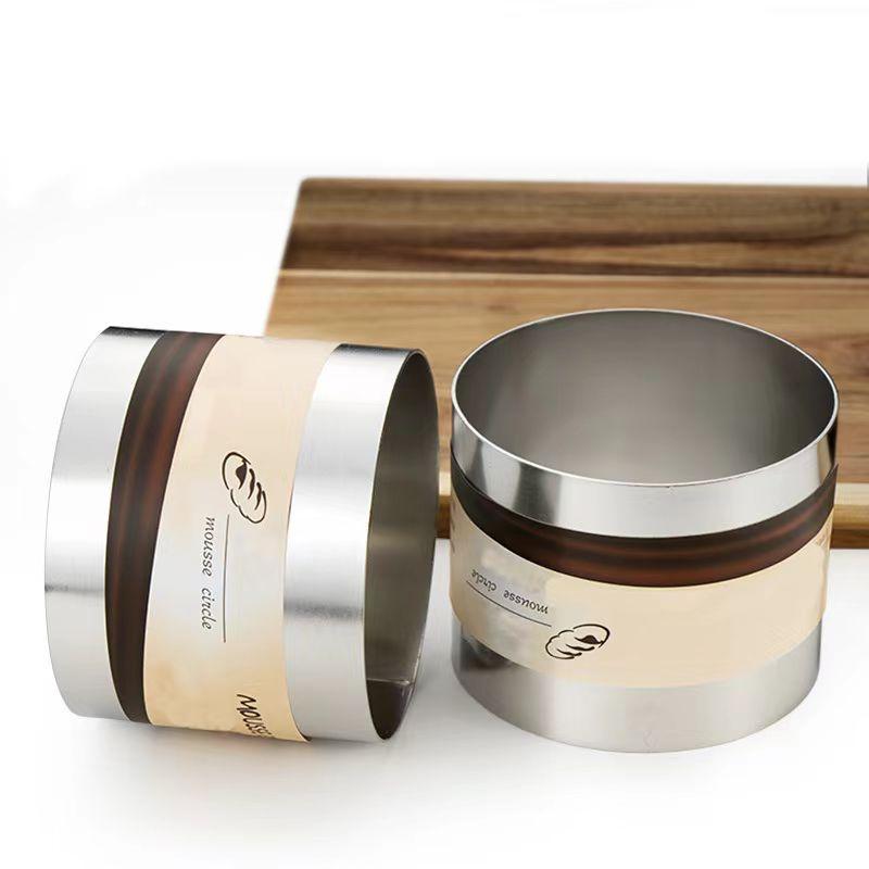 Mousse Ring stainless steel round cake mould Mousse ring thickened and raised 8CM Cake ring 4/6 "baking tools