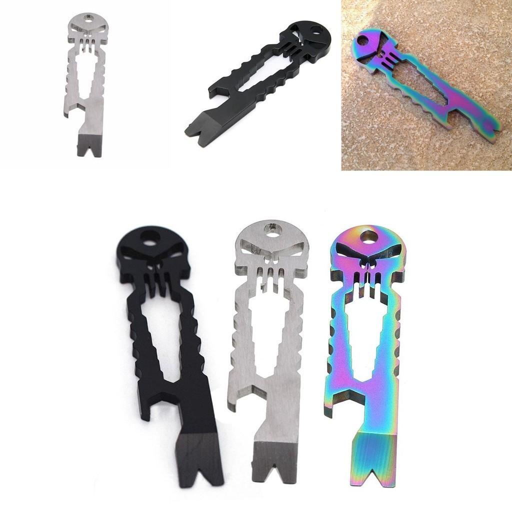 Edc Punisher Skull Multi-functional Survival Pocket Tool Keychain Self-help Kit With Premium Quality Materials For Everyday Adventures