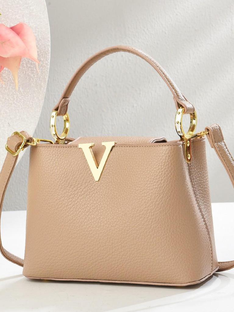 Elegant 2025 Women's Korean Style One-Shoulder Crossbody Bucket Handbag