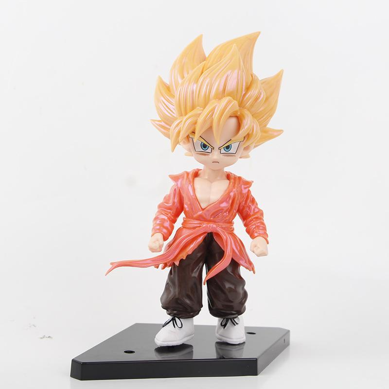 4 Pcs/Set Dragon Ball 17cm Goku Fashion Action Figure Anime PVC Model Toys Doll Ornaments Super Saiyan Figurine Kids Xmas Gifts