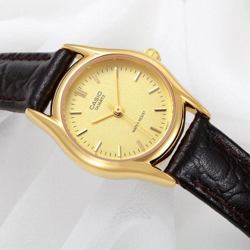 Casio STANDARD Series ENTICER Series Business Retro Small Plate Quartz Movement Genuine Leather Strap Japanese and Korean Watch Women's LTP-1094Q-9A