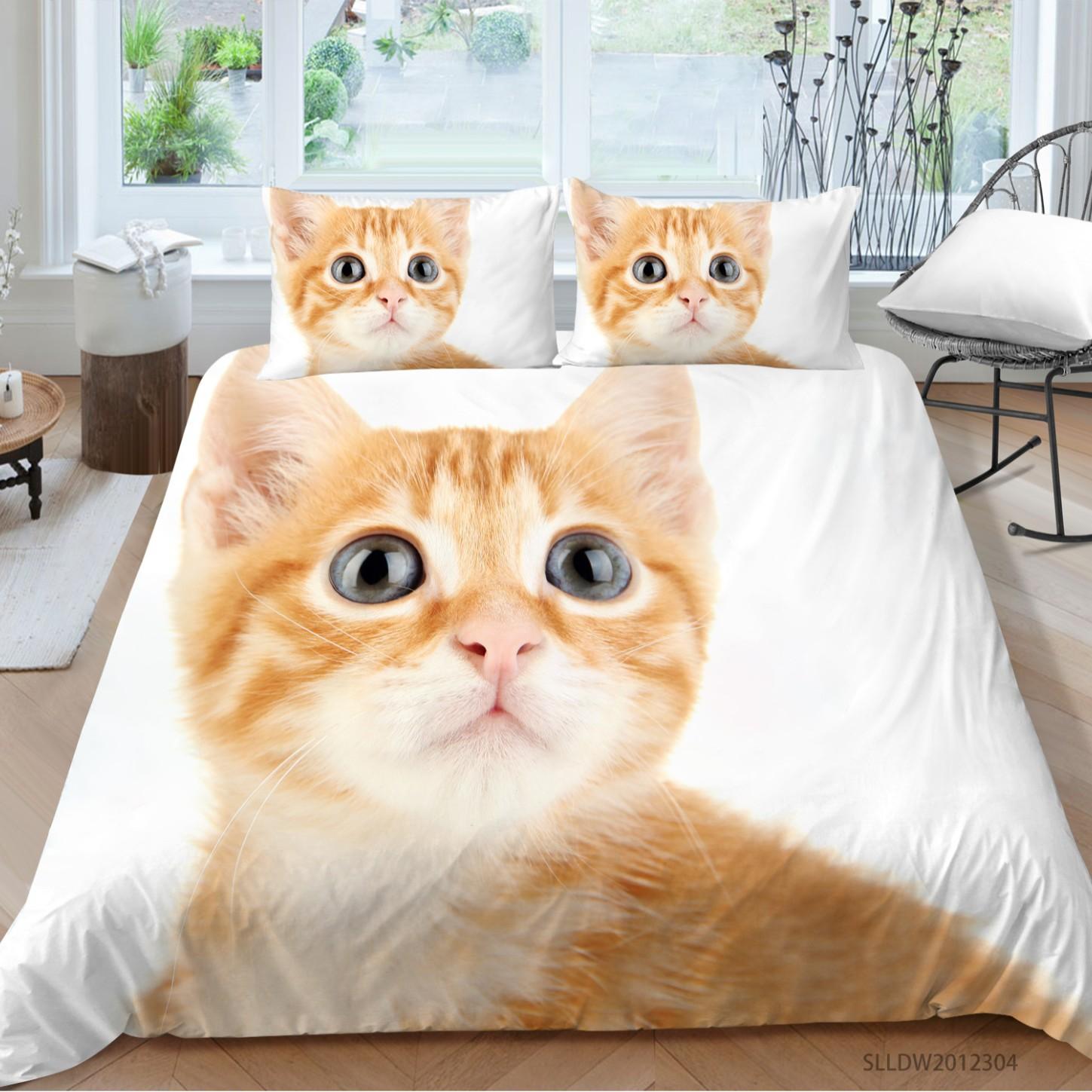 Bedding Two Or Three-Piece Animal Series 3D Digital Printing EU single 135*200