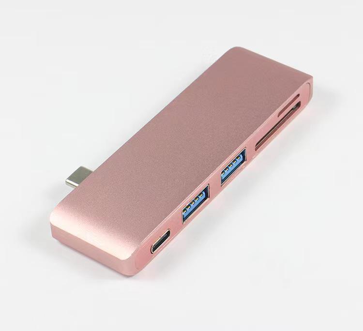 Type-C 4-in-1 Dual HDMI Screen Mirroring & Extended Display HD Expansion Dock with USB 3.0 Hub Converter