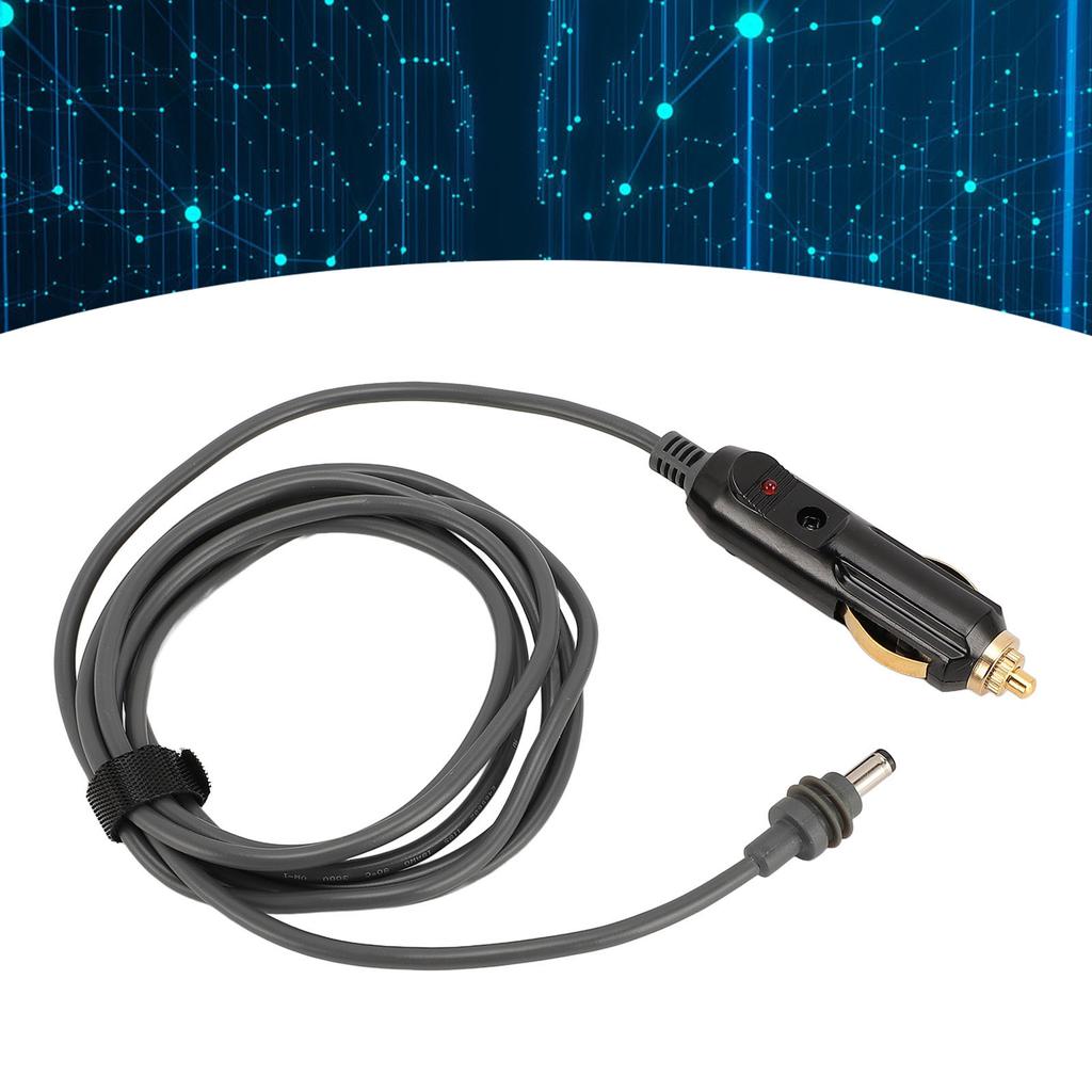 Satellite DC Car Power Supply Cable 18AWG Cigarette Lighter to DC Cord IP68 Water Resistant Plug and