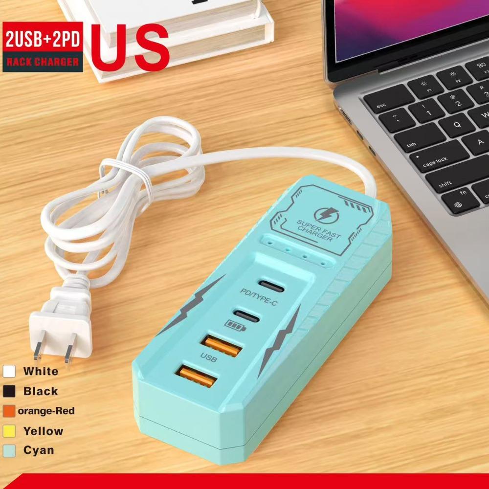 4 Ports USB Charger Socket Multi Ports Wall Charger New Phone Power Strip