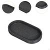 Lotion Bottle Organizer Tray Multipurpose Sleek Oval Shape Vanity 20x10cm for Makeup Brushes