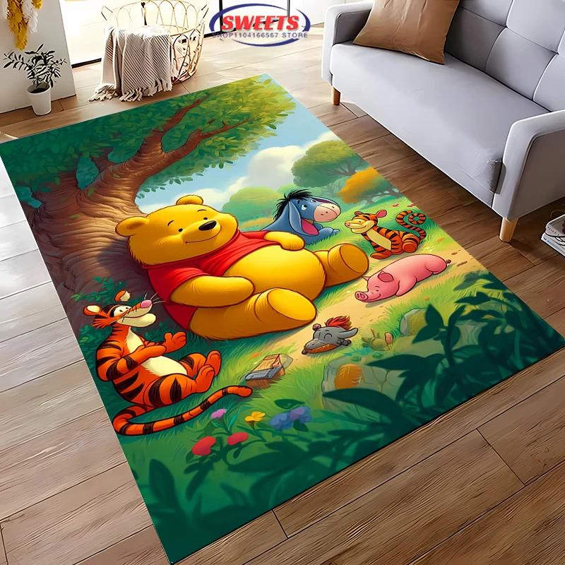 

Cartoon Disney Carpet, Winnie The Pooh Living Room Bedroom Bed Mat,Non-slip Durable Rug,Modern Simple Style,Machine Washable Rug 150x200cm (59x79in)