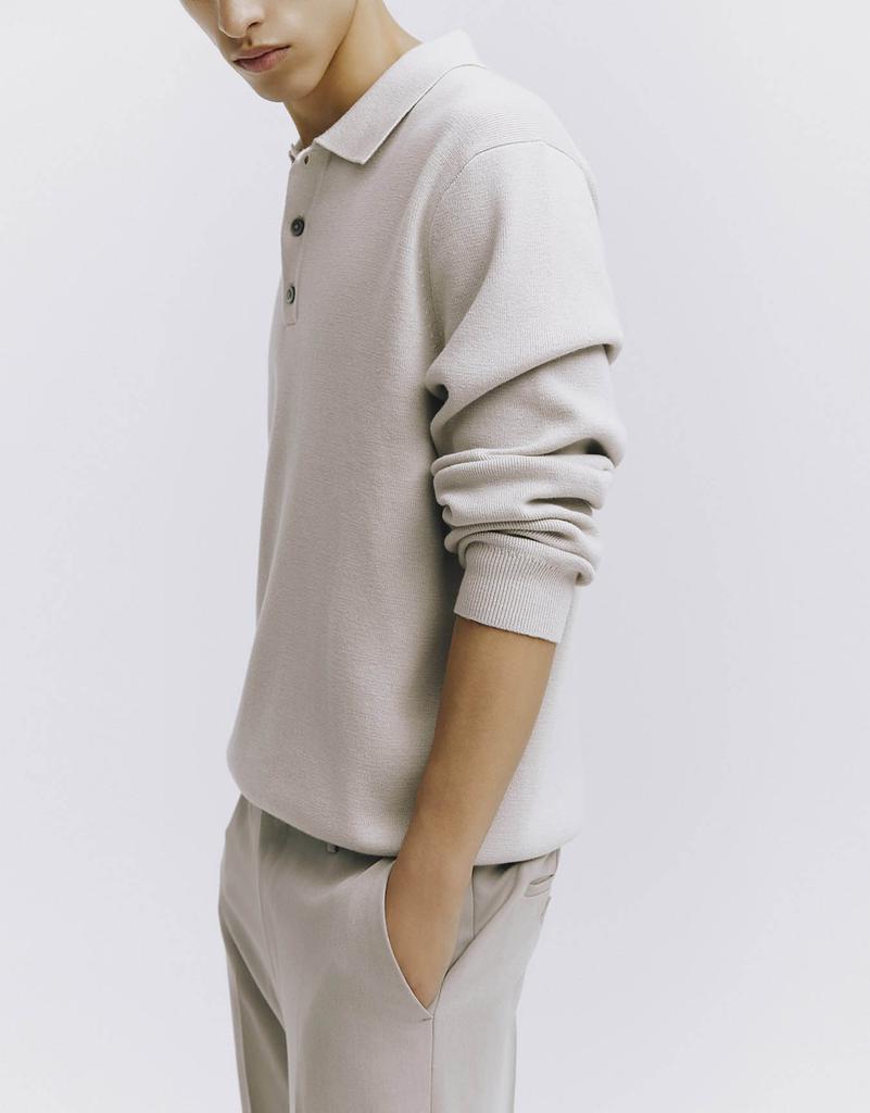 GIORDANO Collared Long Sleeve Knit Sweater (12Gg) 054922 [2Color]