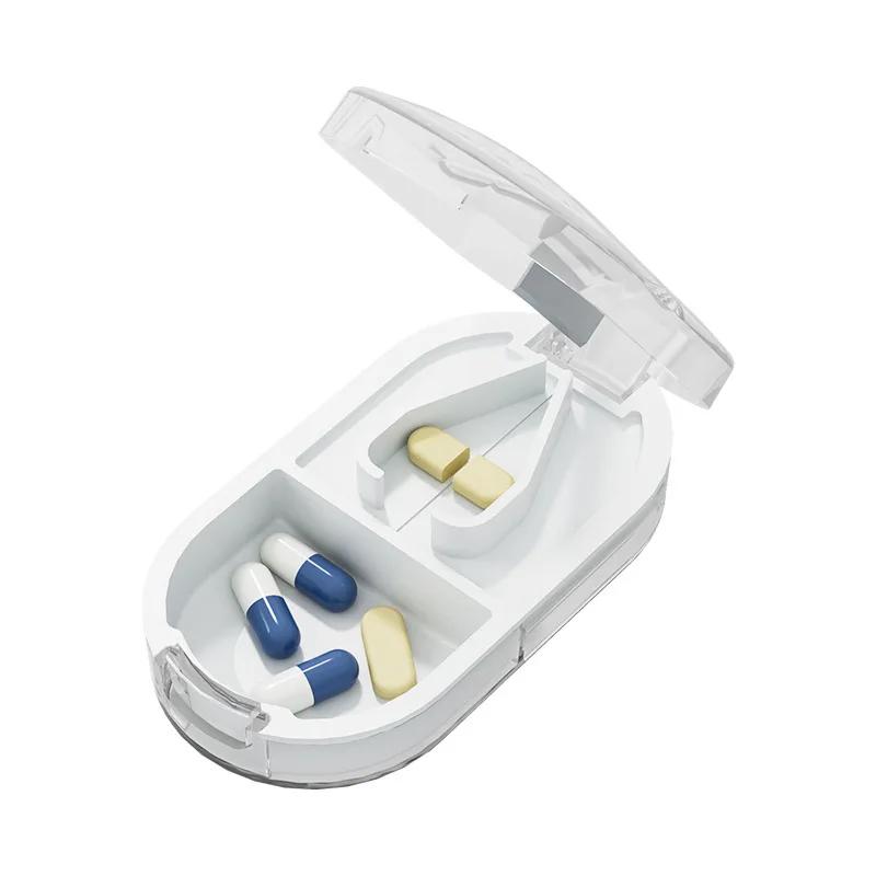 2025 New Quartering Pill Cutter Storage Box Portable Drug Tablet Medicine Dustproof Divider Organizer Crusher Pill Cutter
