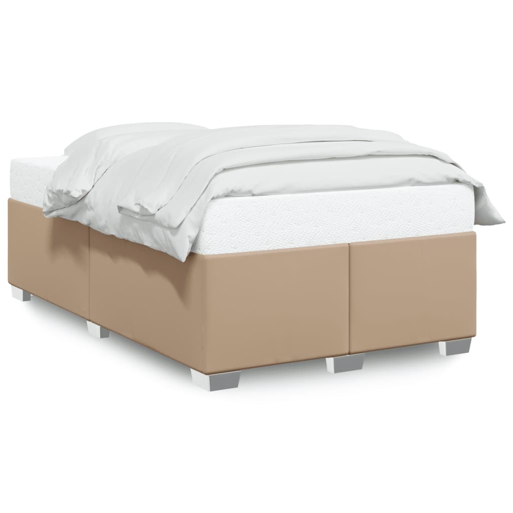 Bed Frame without Mattress Cappuccino Brown 120x190 cm Faux Leather