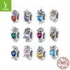 Twelfth Birthstone Flower Silicone Beads 925 Sterling Silver Diy Beaded Bracelet Accessories Bead Separator